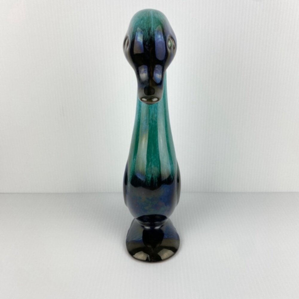 Blue Mountain Duck 11 X 6 Vintage Glazed Pottery Long Neck Duck Figurine - Picture 2 of 9